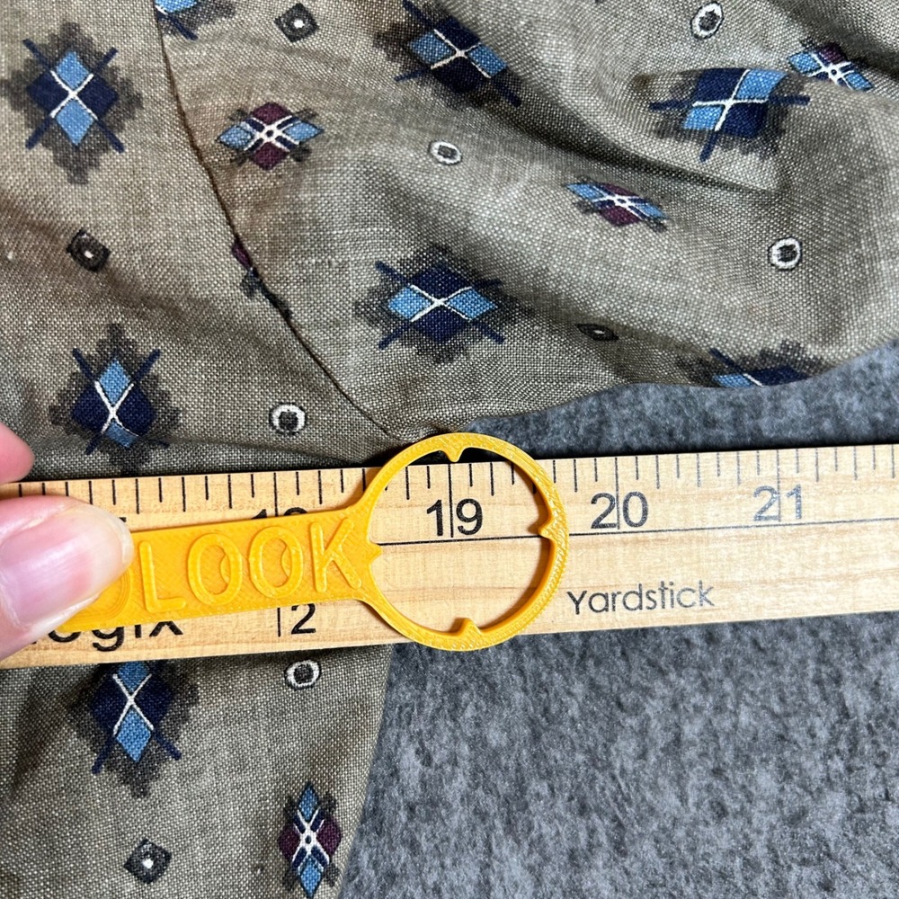 VTG Panhandle Slim Men Western Pearl Snap Shirt Geometric Diamond USA Small 14.5 - Picture 5 of 6